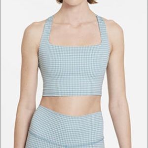 Nike crop top gingham medium